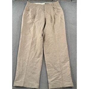 Structure Pant Men's 34x32 Beige Dress Straight Casual Formal Linen Blend  NWT